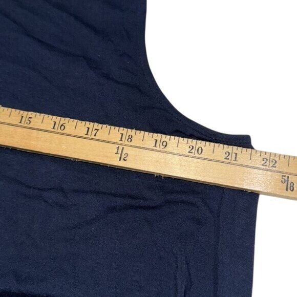 Time And Tru Womens Sleeveless Navy Swing Dress XXL 100% Cotton - Picture 5 of 6